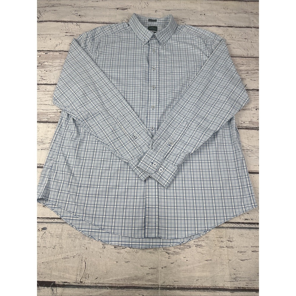 GenTeal Performance Button Down Shirt Mens XL Plaid Long Sleeve Nylon Stretch